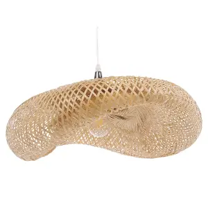 Bamboo Pendant Lamp Light Wood BOYNE Small