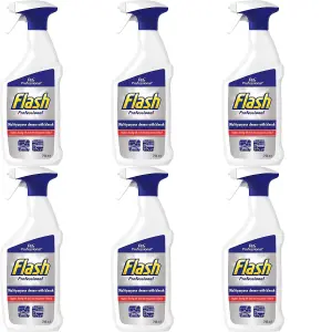 Flash Professional Multi-Purpose Cleaner with Bleach Spray 750ml (Pack of 6)