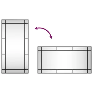 Mirl Rectangle Metal Wall Mirror 80cm H x 40cm W