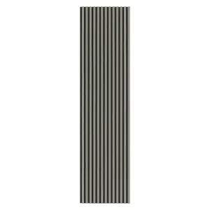 Light Grey Laminate Acoustic Wall Panel 2400mm x 600mm (Black Felt)