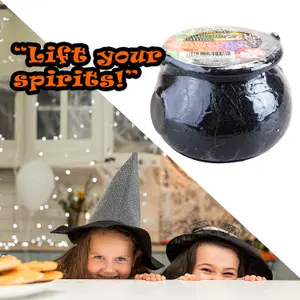 Halloween Cauldron Slime Pot Halloween Party, Trick or Treat 70mm x 54mm Black