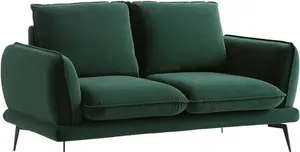 Obriel Forest Green Velvet Sofa, 2-Seater - Daals - Sofas