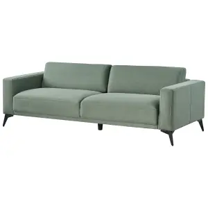 3 Seater Fabric Sofa Green ANGE