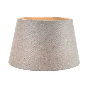 Traditional 12 Inch Grey Linen Fabric Drum Table/Pendant Lampshade 60w Maximum