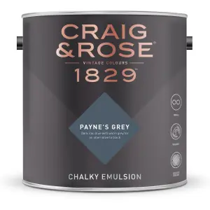 Craig & Rose 1829 Payne's Grey Chalky Emulsion paint, 2.5L