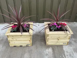 Simply Wood Signature SQUARE Planter - Extra Large  X 2