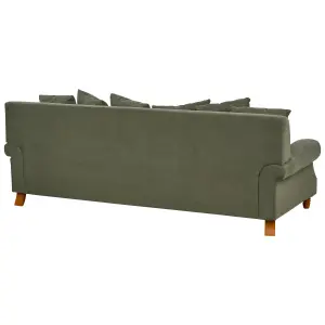 3 Seater Fabric Sofa Green EIKE