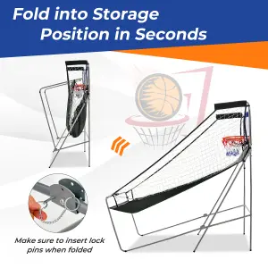 Costway 8 IN 1 Basketball Arcade Game Indoor Sport Basketball Arcade Shootout Scoreboard