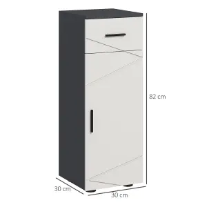 kleankin Bathroom Storage Cabinet, Slim Bathroom Cabinet with Soft Close Door