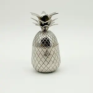 Pineapple Ice Bucket - Nickel - L10 x W10 x H21 cm