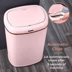 Cavaletto Steel Open Rubbish Bin - 58L Pink / Rose Gold