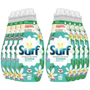 Surf Herbal Extracts Lasting Fragrance Liquid Detergent 648ml, 192 Washes, 8Pk