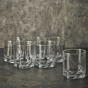 Queensway Home & Dining 368ml 6Pcs Tumbler Drinking Glasses Small Highball Water Whiskey Juice Cocktail Set