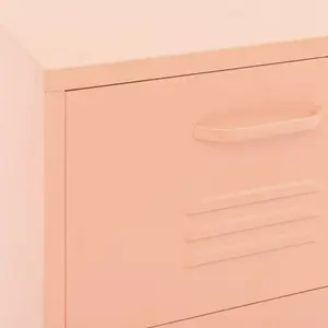 Berkfield Storage Cabinet Pink 42.5x35x101.5 cm Steel