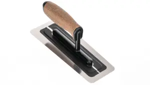 Toolty Flexible Venetian Trowel with Cork Handle on Aluminium Foot 240mm for Plastering Rendering Smoothing DIY