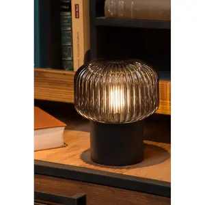 Lucide Jany Retro Table Lamp 16cm - 1xE14 - Black