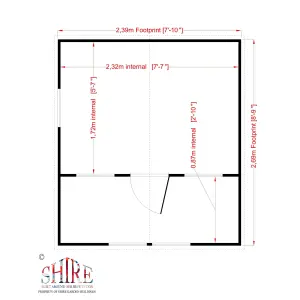 Shire 8x9 ft Lodge Whitewood pine Playhouse - Assembly required