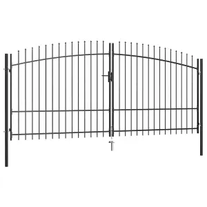 Berkfield Double Door Fence Gate with Spear Top 400x225 cm