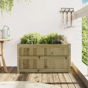 Berkfield Garden Planter 90x50x50 cm Impregnated Wood Pine