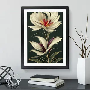 The Cosmopolitan Flower - Single Picture Frame Print Black Framed / 46cm H x 34cm W x 2cm D