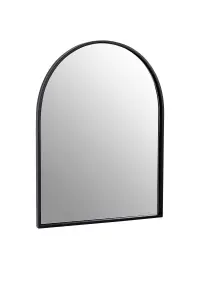 Interiors by Premier Trento Small Black Metal Wall Mirror