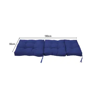 Navy Blue Garden Polyester Patio Chair Cushions Bench Seat Pads Cushion for Outdoors