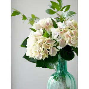 Bloom Artificial Single Belle Epoque Hydrangea Flower Stem - Faux Fake Silk Flower Indoor Floral Home Decoration - Measures L60cm