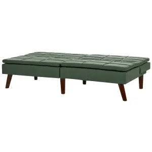 Beliani Retro Sofa Bed RONNE Dark Green