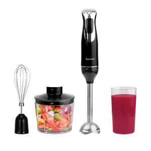 Innoteck Kitchen Pro 3 in 1 2 Speeds Multi-functional Hand Blender With 500ml Chopping Bowl, Whisk and Measuring cup -600W