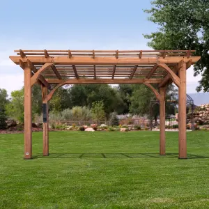 Backyard Discovery Cedar Wood Pergola  4.3m x 3m (14ft x 10 ft)