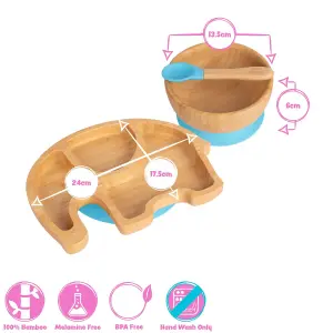 5pc Bamboo Elephant Baby Weaning Set - Pink