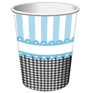 Creative Party Sweet Baby Feet Party Cup (Pack of 8) Blue/White/Black (One Size)