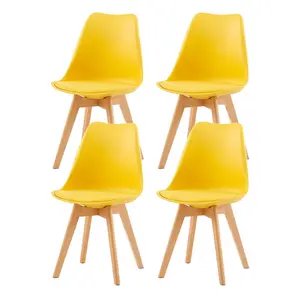 Nero Upholstered Side Chair (Set of 4) Yellow