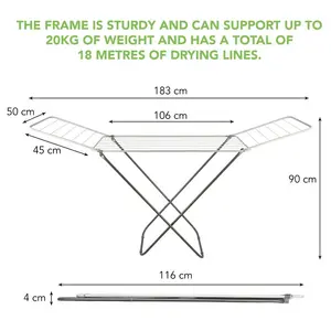 Metal Foldable Gullwing Drying Rack