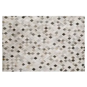 Cowhide Area Rug 140 x 200 cm Multicolour HIRKA