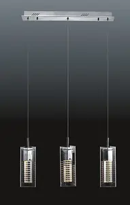 Luminosa Verizon Modern 3 Light Bar Pendant Ceiling Light, MR11