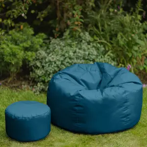 Veeva Classic Indoor Outdoor Bean Bag & Pouffe Teal Green Bean Bag Chair