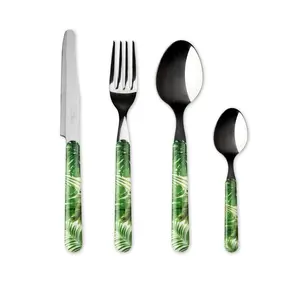 Excelsa Foliage 24 Piece Stainless Steel Cutlery Set , Service for 6 (Set of 6)