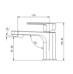 VURTU Barkway Basin Mixer - 1/4 Turn, Single Lever Ceramic Disc, High/ Low Water Pressure, 300(H) x 215(W), Chrome, 628520