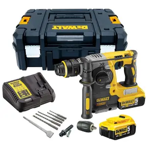 Dewalt DCH273P2 18v XR SDS+ Brushless Rotary Hammer Drill 2 x 5.0Ah +Chuck +Bits