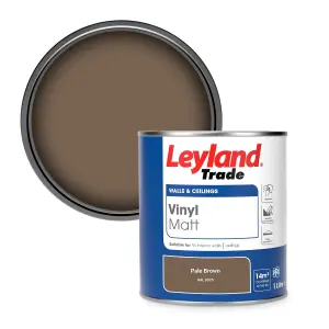 Leyland Trade Vinyl Matt Walls & Ceilings Emulsion Paint Pale Brown (RAL 8025) 1L