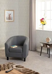 Tempo Tub Chair in Grey Fabric designed to fit seamlessly in any living area