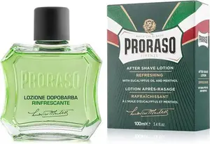 Proraso Aftershave Lotion Refreshing, 100Ml, Men's Aftershave With Eucalyptus Oil & Menthol, Helps Restore Skin Comfort, Made In Italy