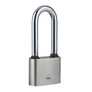 Yale Medium duty Block Iron Disc Long shackle Padlock (W)50mm