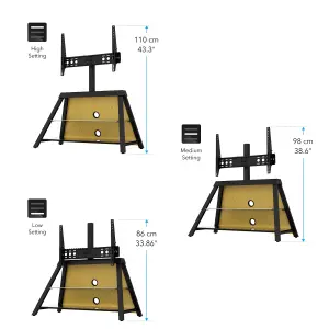 AVF Options EASL925A Easel Cantilever TV Stand For Up To 65" TVs - Oak