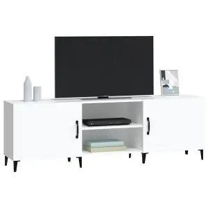 Berkfield TV Cabinet White 150x30x50 cm Engineered Wood