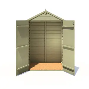 Shire 4x3 Overlap Double Door Windowless Apex Shed Pressure Treated