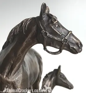 Horse and Foal figurine in solid cold cast bronze designed by David Geenty