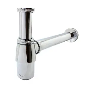 Nes Home Basin Sink Bottle Trap Waste and Plug, Chain, Slotted Drain Waste Chrome