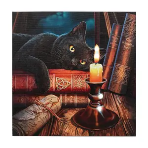 Lisa Parker The Witching Hour Light Up Canvas Plaque Multicoloured (30cm x 30cm)